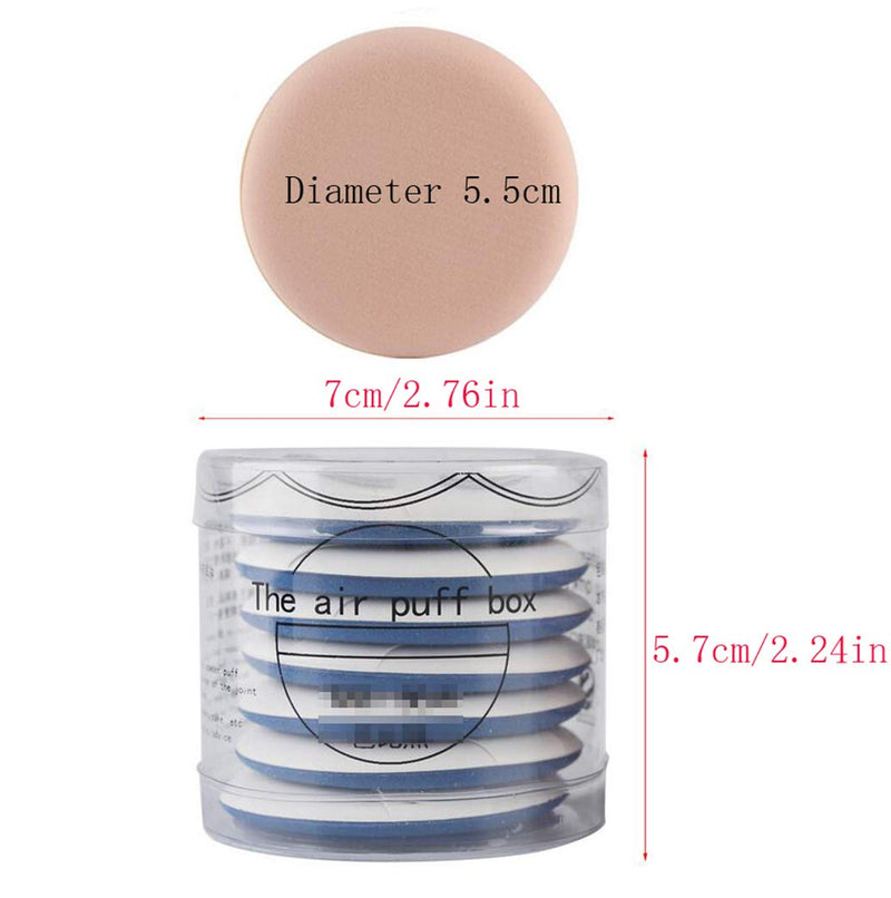 [Australia] - 1Sets 7 PCS Multifunctional Air Cushion Puff Wet and Dry Reusable BB Cream Foundation Liquid Silicone Pad Loose Powder Sponge Egg Beauty Tool for Travel and Daily Life (Blue Color) Blue Color 