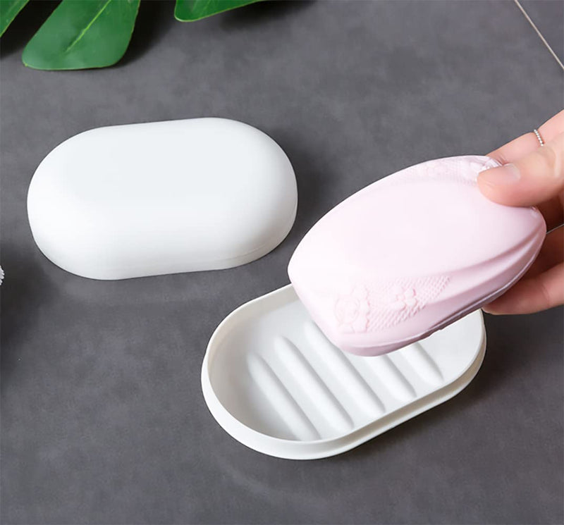 [Australia] - 3 Pack Travel Soap Case Soap Dish with Lid Portable Waterproof and Leakproof Shower Soap Box for Travel, Bathroom, Camp, Outdoor(3 Colors) 
