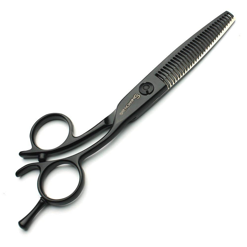[Australia] - Hairdressing professional scissors 440C black 6 inch hairdresser hair trim hairstyle thinning hairdressing shop specialized scissors set 