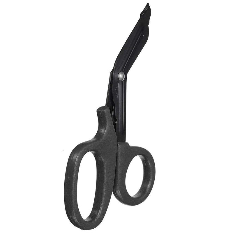 [Australia] - Bandage Shears 7 1/4", Medical Stainless Steel Titanium Bonded Scissors, EMT Trauma Scissors for Emergency Use, Tactical Stealth Black 