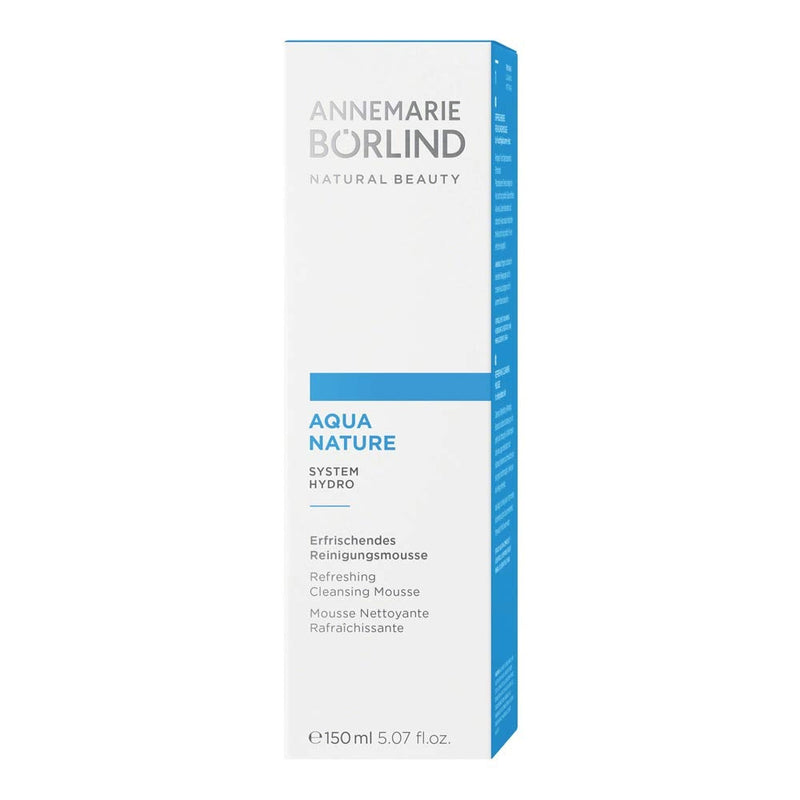[Australia] - ANNEMARIE B√ñRLIND - AQUANATURE Refreshing Cleansing Mousse - Aloe and Hyaluronic Acid Vegan Natural Facial Wash - Removes Impurities and Makeup with Mild Tensides - 150ml 