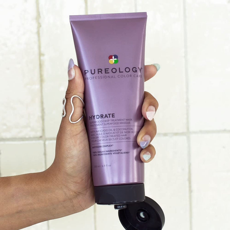 [Australia] - Pureology | Hydrate | Superfood Deep Treatment Mask | For Medium to Thick Dry, Colour Treated Hair | Vegan | 200ml 