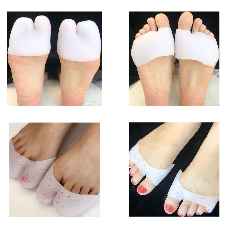 [Australia] - 4 Pairs Silicone Toe Protectors with Breathing Holes Silicone High Heels Ballet Toe Protectors Soft Silicone Gel Toe Protectors for Shoes Sneaker Toe Protection 