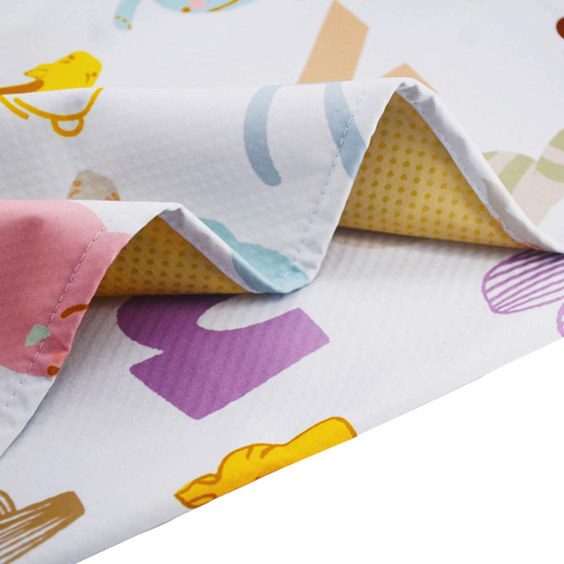 [Australia] - Large Splat Mat for Under High Chair/Arts/Crafts, Womumon Washable Spill Mat Waterproof Anti-Slip Floor Splash Mat, Portable Play Mat and Table Cloth (Alphabet, 130x130cm) Alphabet 