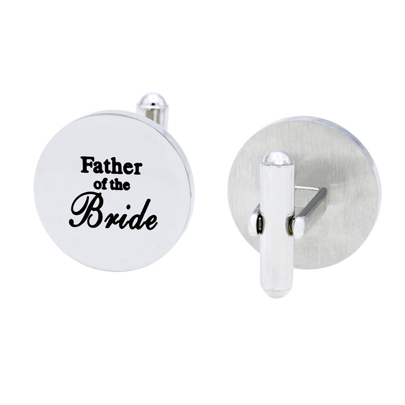 [Australia] - Melix Home Wedding Gifts for Him, Father of The Bride I Love You Daddy Round Cuff Links, Wedding Gift for Daddy from Daughter Grey 