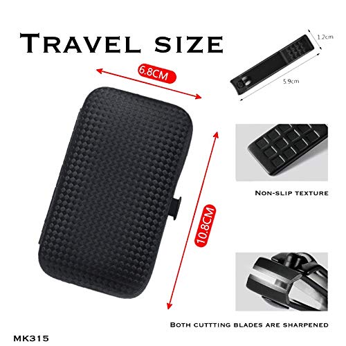 [Australia] - Manicure Pedicure Set | Nail Clippers | Scissors | Tweezers | Ear-pick | Black Stainless steel Men Women Travel Size Nail Grooming Tool Kit Blue 