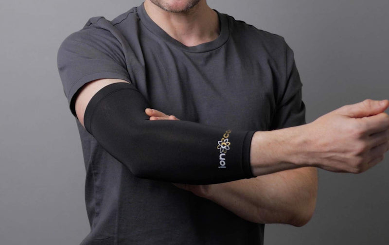 [Australia] - Ionocore® Elbow Support Protection System - Copper Compression - Tennis, Golfers Elbow Strap & Arm Sleeve - Joint & Forearm Protection - Lightweight, Anti Slip. Small: 8" - 10" SMALL: 8" - 10" 