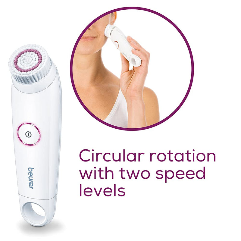 [Australia] - Beurer FC45 Facial Cleansing Brush | Battery-operated rotating facial cleansing brush | For a deeper clean and noticeably softer skin | 2-speed rotation | Suitable for sensitive skin | Water-resistant 