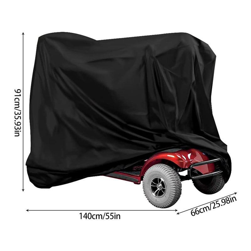 [Australia] - Heavy Duty Mobility Scooter Cover with Storage Bag, 190D Oxford Waterproof Anti-uv Wheelchair Storage Cover Anti Dust Motorbike Protect Cover for Most Mobility Scooter (140*66*91 cm) 140*66*91 cm 