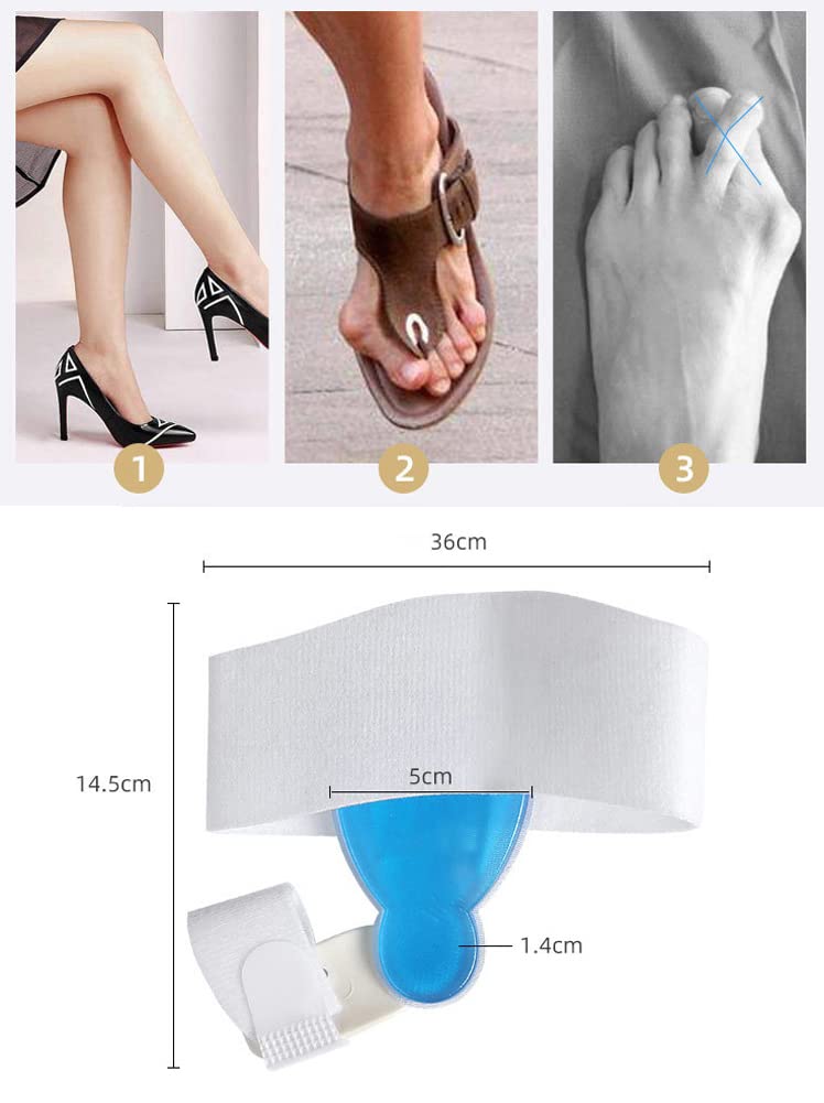 [Australia] - VIEEL 1 Pcs Orthopedic Bunion Corrector for Women and Men,Adjustable, Soft-Comfort Hammer Toe Straightener Corrector,Breathable Relief Protector Brace Kit Splint White+Blue 5.7*5.7inch 