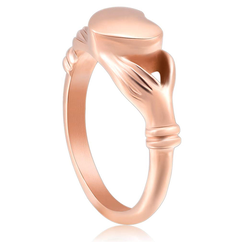 [Australia] - Minicremation Cremation Jewelry Urn Ring for Ashes Women Finger Ring Keepsake Memorial Jewelry Hold Loved Ones Ashes Rose Gold 8 