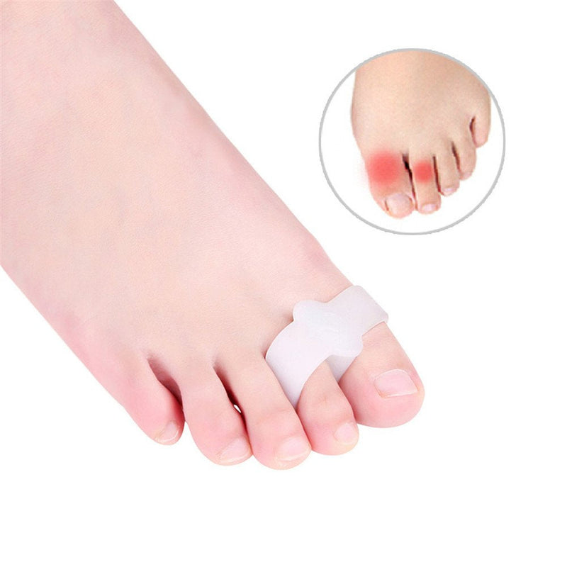 [Australia] - 1 Pair Double Toe Loop Best Toe Straightener and Spacer-Gel Toe Separators by Pedimend - Toe Straightener - Used for Sports Activities, Yoga Practice & Running for Men and Women Bunion Pain Relief 