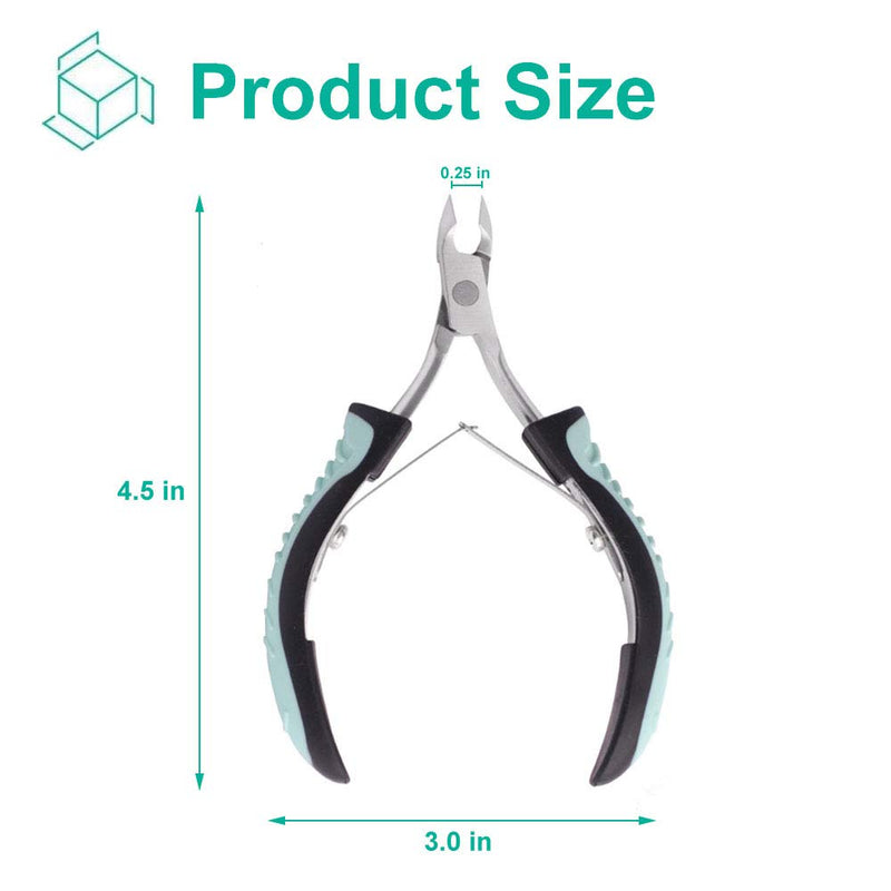 [Australia] - Cuticle Trimmer, IVON Professional Non-Slip Cuticle Nipper Stainless Steel Cutter Green 