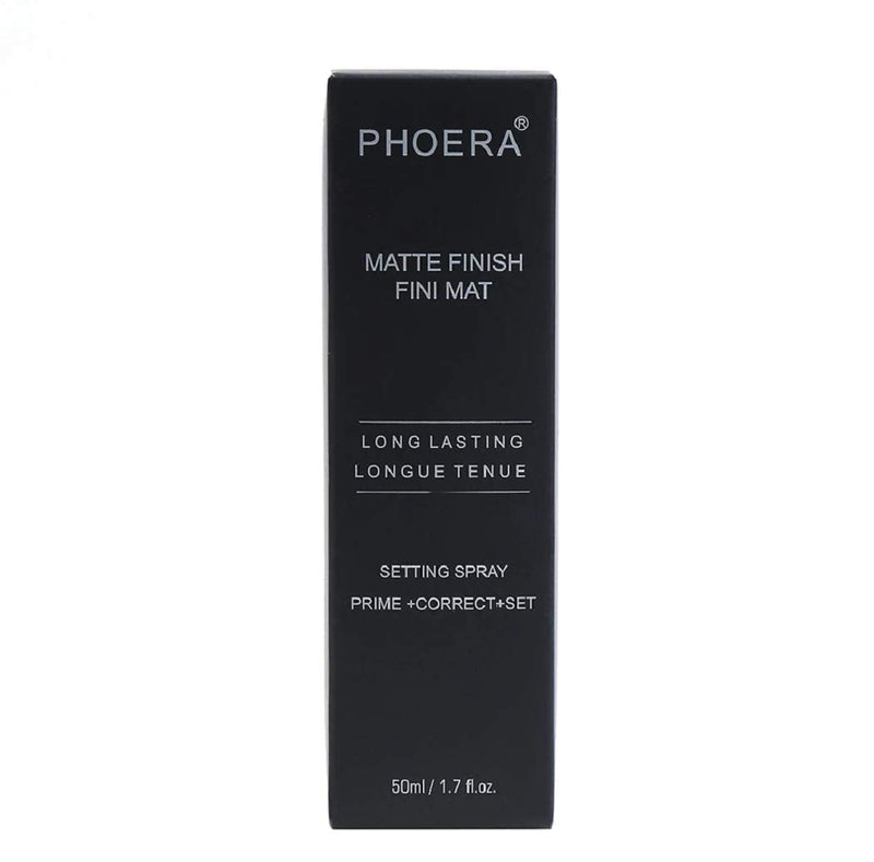 [Australia] - AQUAPURITY Phoera Makeup Setting Spray Matte Finish, Makeup Sealer Spray Long Lasting16Hr Wear Face Make Up Foundation 3 In 1 Fixer, Primer & Corrector Light Weight Beauty Blender (SETTING SPRAY 50ML) 