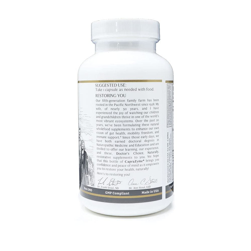 [Australia] - MT. CAPRA SINCE 1928 CapraZyme | Vegetarian Digestive Enzyme Supplements for Men and Women, Amylase, Lipase, Bromelain, Protease, with Botanical Blend Grapefruit, Ginger, Turmeric - 90 Pills 