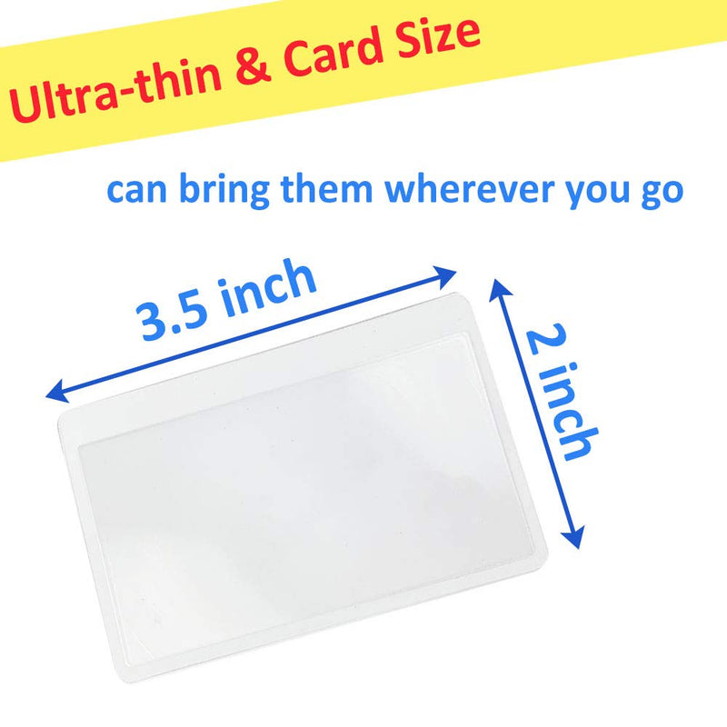 [Australia] - MAGDEPO 3X Credit Card Size Magnifier(12 Packs) with 3X Bookmark Magnifier Emergency Solar Fire Starter -Exact Size That Fits Easily in Your Wallet or Pocket 