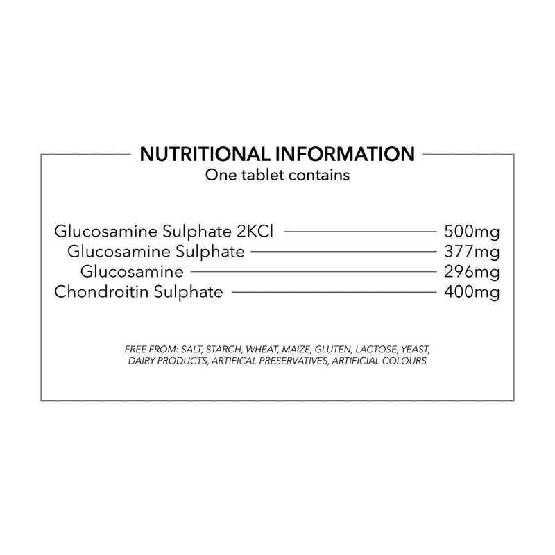 [Australia] - Glucosamine and Chondroitin 500mg/400mg High Strength Complex, 365 Tablets Up to 1 Year Supply, with Superior Chondroitin Sulphate (90% Potency), Gluten Free, by Transforme 