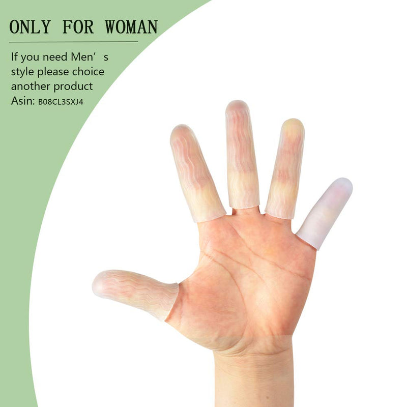 [Australia] - HioIoiH 10 Pack Silicone Finger Protectors,For Woman,Gel Finger Cots & Protector,Relief from Pain of Finger Tips Cracked, Arthritis 