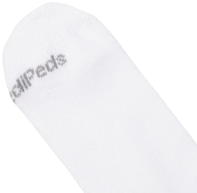 [Australia] - MediPeds mens 8 Pack Diabetic Crew Socks With Non-binding Top Shoe Size: Men 12-15 White 