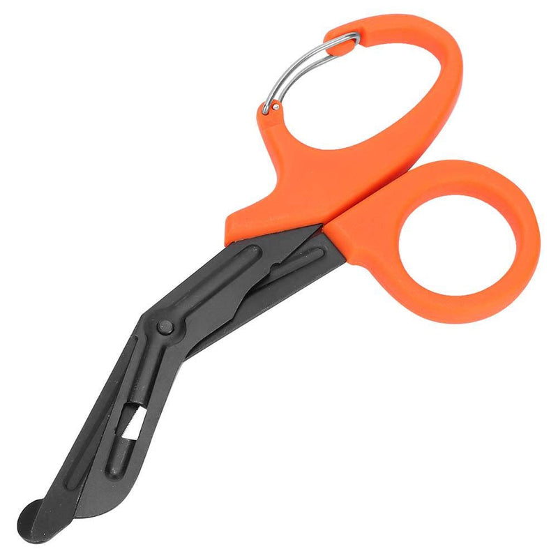 [Australia] - Scissors, EMT and Trauma Shears, Titanium Bandage Shears 7.2'' Bent Stealth Black for Nurses, Students, Emergency Room (Orange) Orange 