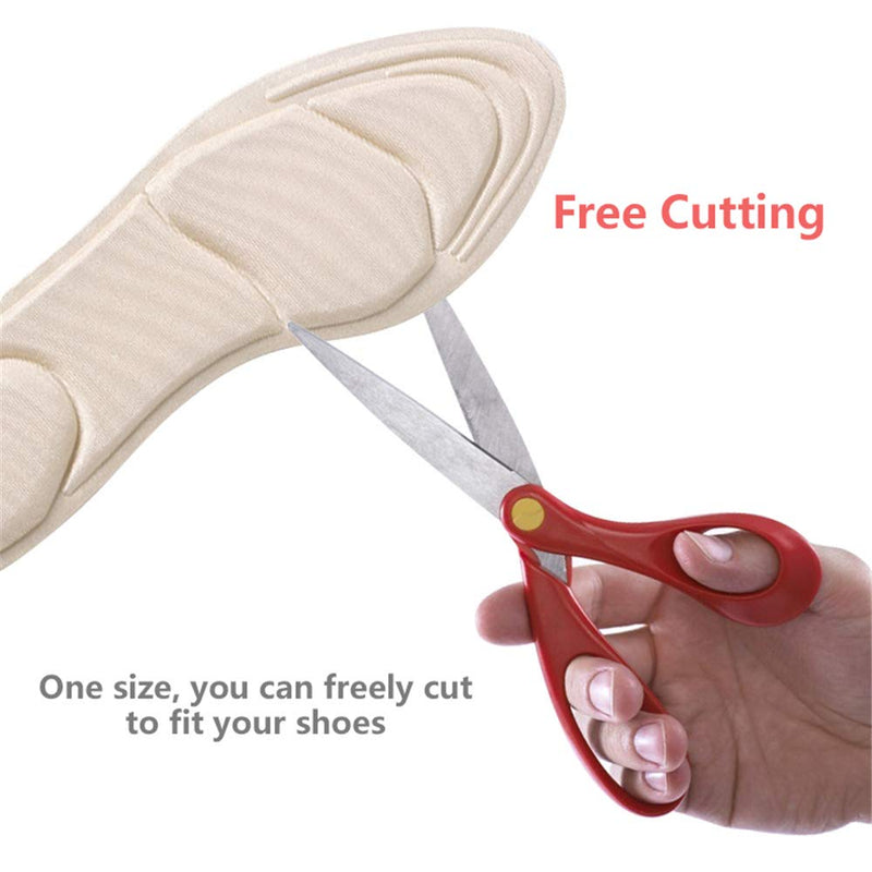 [Australia] - [3 Pairs] Heel Insoles Sponge Shoes Pads with Heel Grips Inserts Heel Cushion Inserts Comfort Shoe Insoles for Loose Shoes Big Shoes, Feet Pain Relief, Women 5-9 Flesh Pointed (Flesh Round) Flesh Round 