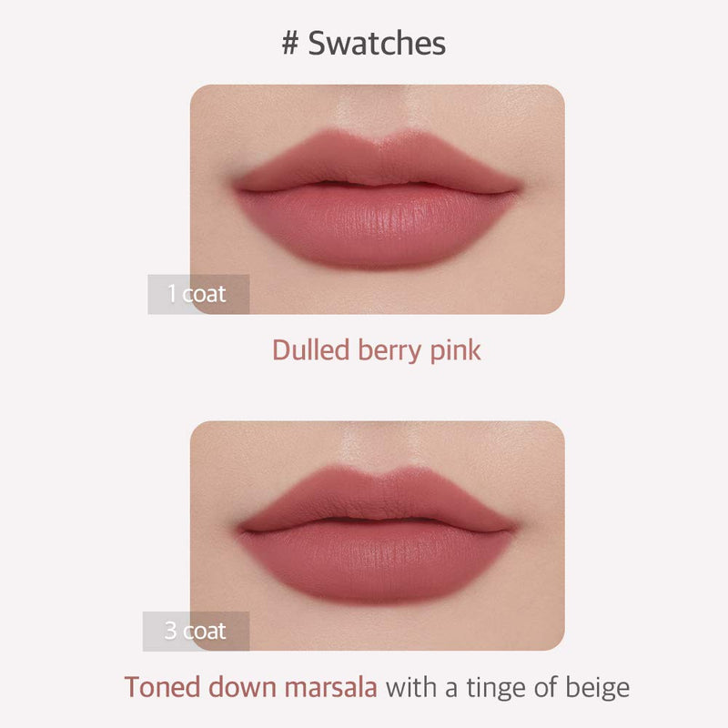 [Australia] - [EQUMAL] NON-SECTION TIPSTICK Marsala Turn #103, Lamuqe Lipstick blender set, Matte Lipstick, High-pigmentation, Soft Long lasting durable lip (Replaceable Lip blender included) 103 