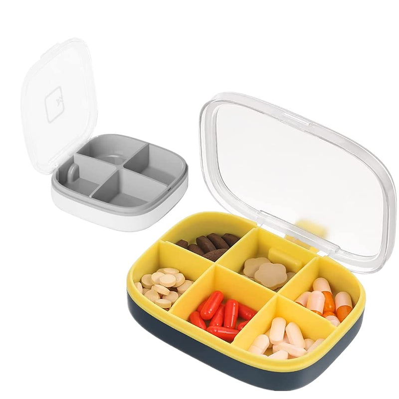 [Australia] - 2 PCS Pill Box Organizer Portable Pill Case Waterproof Large Pill Dispenser for Medication Medicine Vitamin 