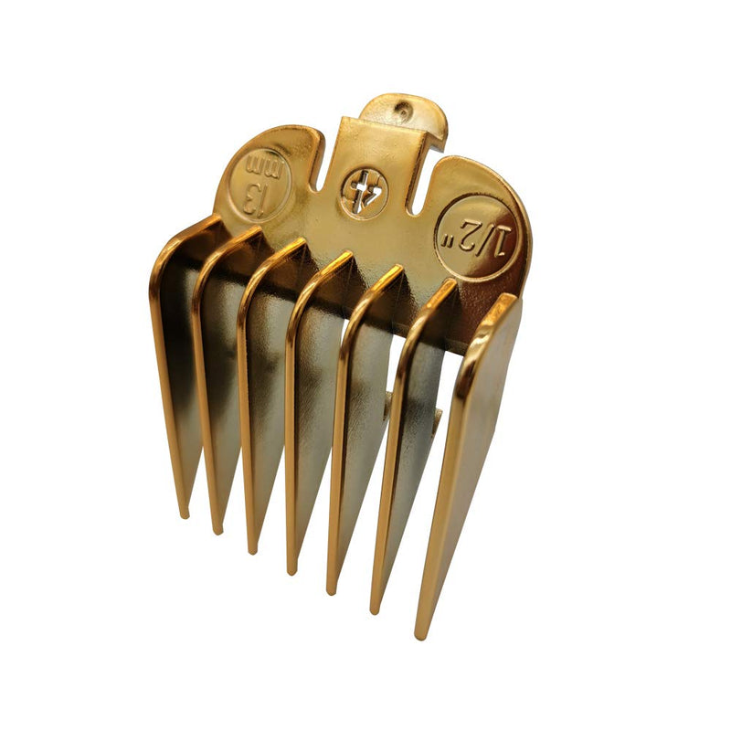 [Australia] - Professional Hair Clipper Guards Guides Gold Color Coded Cutting Guides #3170-400- 1/8” to 1 fits for most of W Clippers (Gold) 