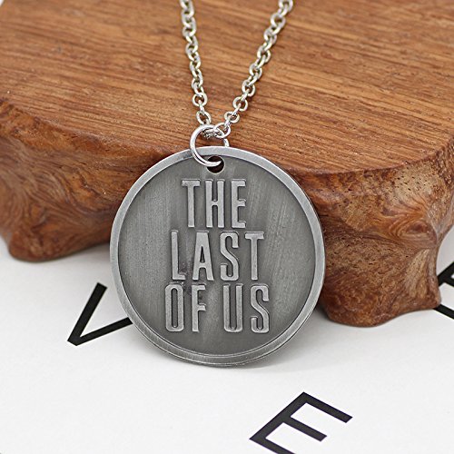 [Australia] - Antique Silver Plated The Last Of Us Engraved And Firefly Round Charm Pendant Necklace 