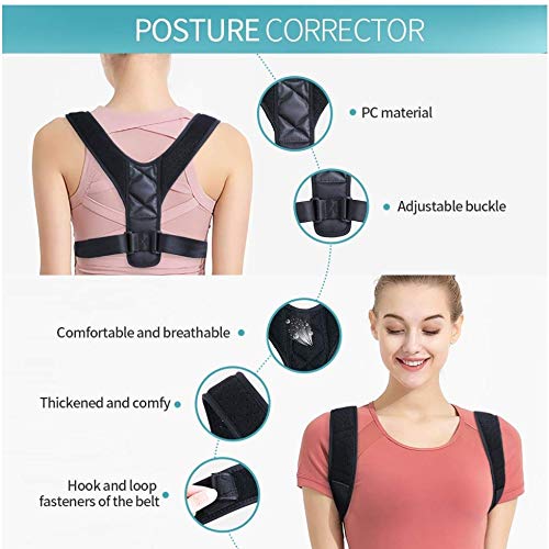 [Australia] - Spinegear Posture Corrector Adjustable Back brace for Upper Back, Shoulder and back Support strap posture fix back pain relief for Men and Women Size M 