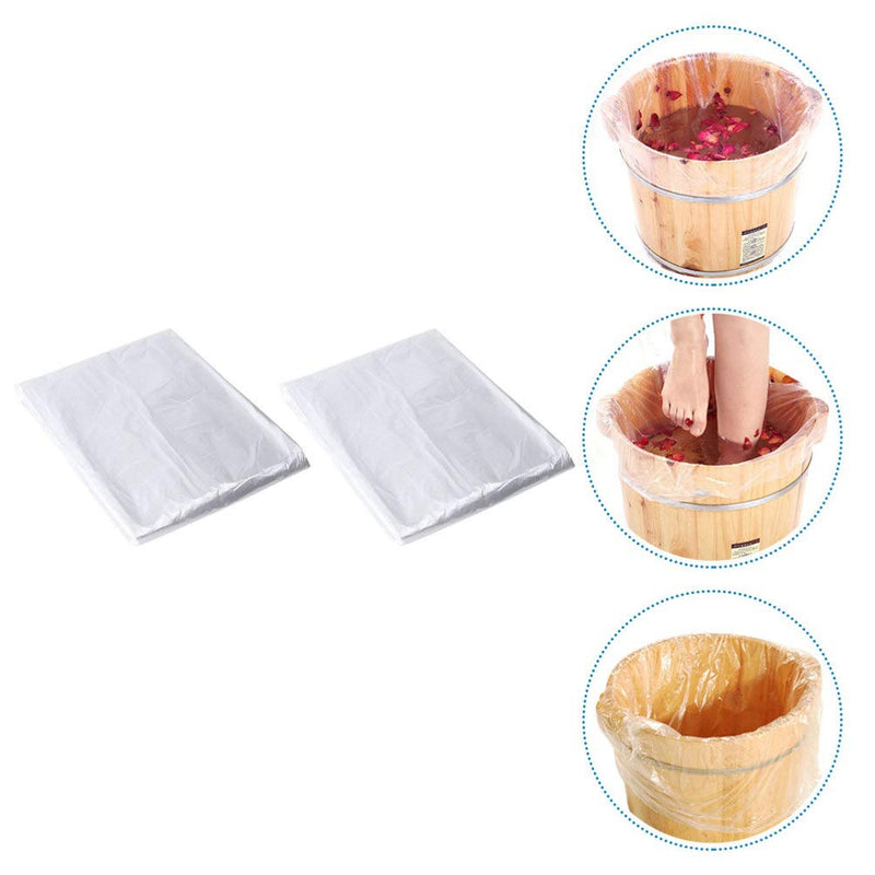 [Australia] - EXCEART 140pcs Foot Basin Liners Plastic Liners for Ionic Detox Foot Tub Basin Foot Solk Bath Liners Foot Pedicure Spa Accessories 