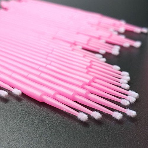 [Australia] - WOIWO 100Pcs Disposable Micro Applicators Brushes, for Makeup and Personal Care (Pink) 