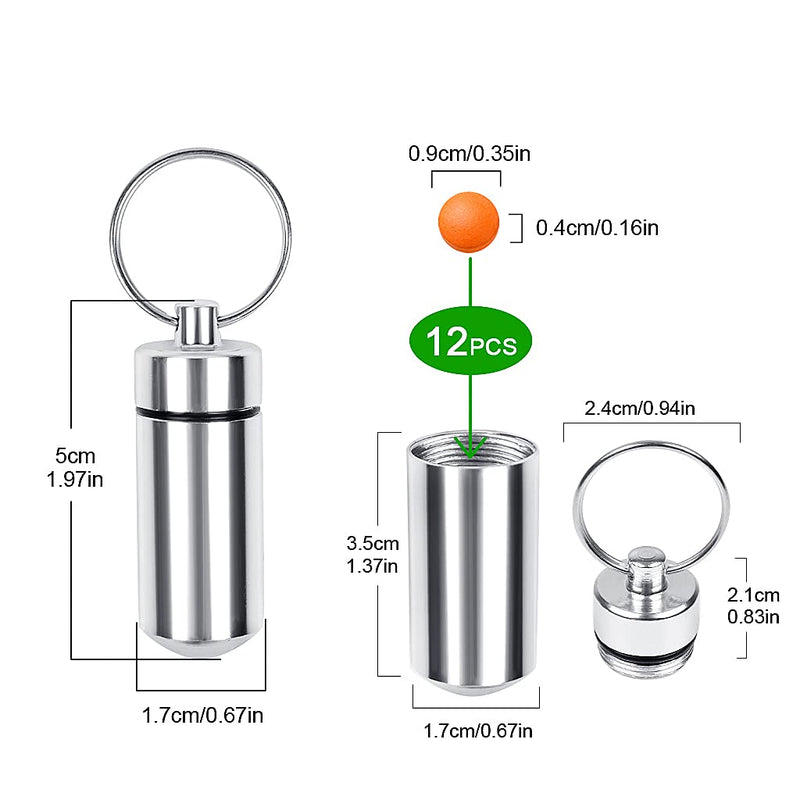 [Australia] - ZGTS 5PCS Waterproof Aluminum Pill Box Pocket Pill Case Portable Container Keychain Pill Holder Pill Container for Outdoor Travel Camping Multi Colors 