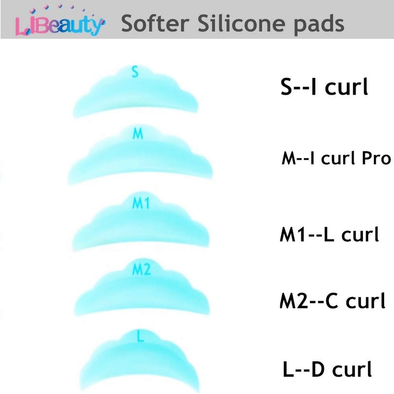 [Australia] - Libeauty Lash Lift Pads，DIY Eyelash Lift Pads，Eyealsh Perm Rods, Lash Lifting At Home 10 Pcs Sky Blue Pads 5 Size SMM1M2L Reusable Soft Silicone Shields 