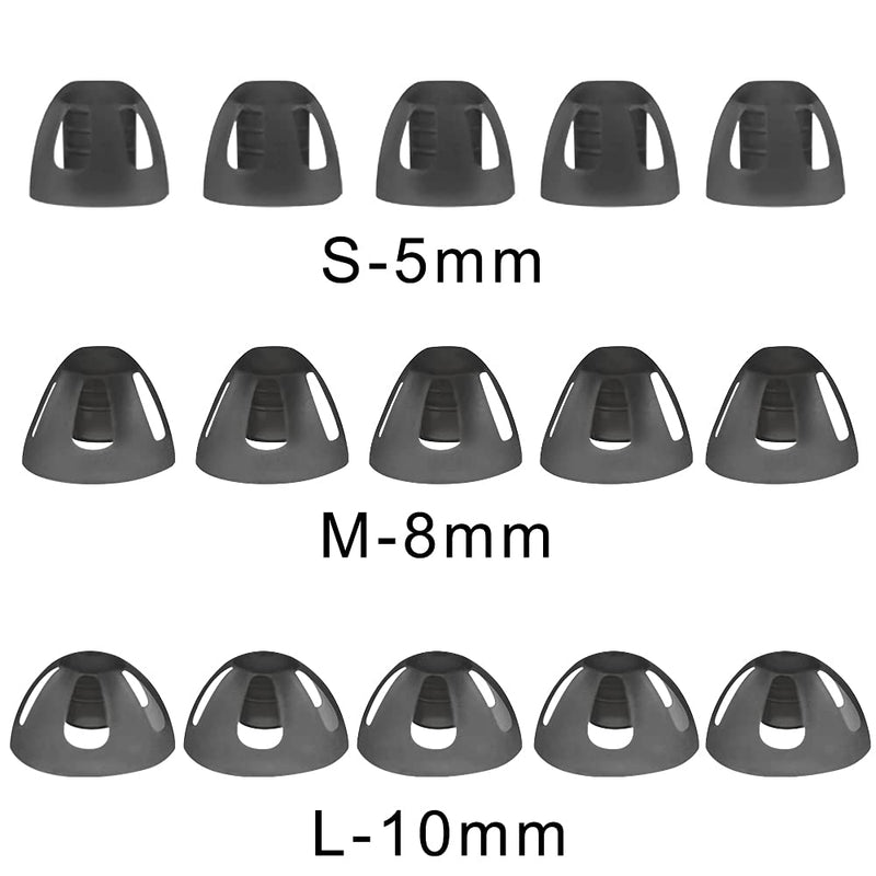 [Australia] - Smokey Hearing Aid Open Domes Ear Tips for Resound Sure Fit Style RIC RITE and Open Fit BTE Hearing Amplifier with Cleaning Tools Brush Cleaner and Carry Case (Smokey, Medium) Smokey Medium (Pack of 1) 