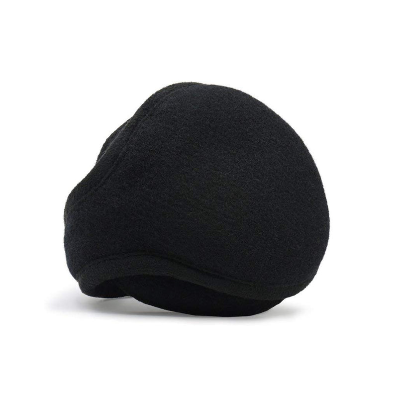 [Australia] - 180s Men's American Wool Behind-the-Head Ear Warmer | Premium Winter Earmuffs Black 