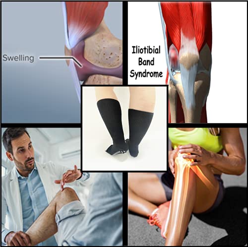 [Australia] - Extra Width Socks for Lymphedema & Diabetic, Bariatric Sock Stretches up to 30" for Swollen Feet(3 Pairs) 