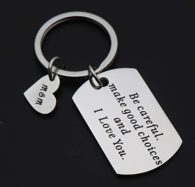 [Australia] - Eilygen Drive Safe Keychain Gift for Teen Driver Be Careful Make Good Choices Keychain Mom to Daughter/Son Gift Gift for Teenager 