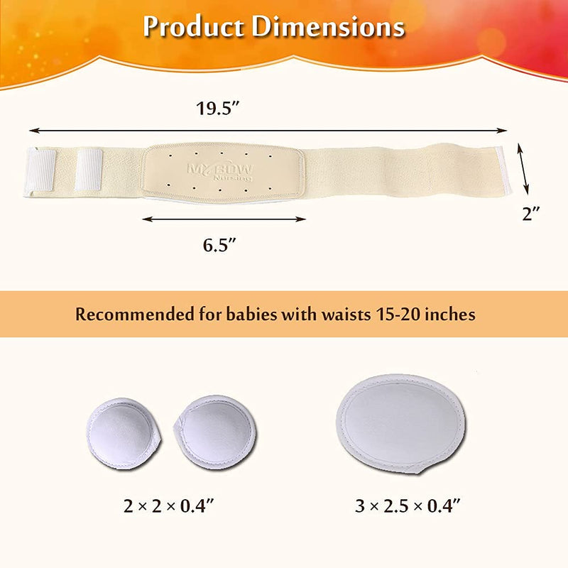 [Australia] - 1 PCS of Umbilical Hernia Belt Baby Belly Button Band + 4 PCS of Baby Belly Band Newborn Tummy Wrap Navel Hernia Belt Home Birth Belly Protector Cover 