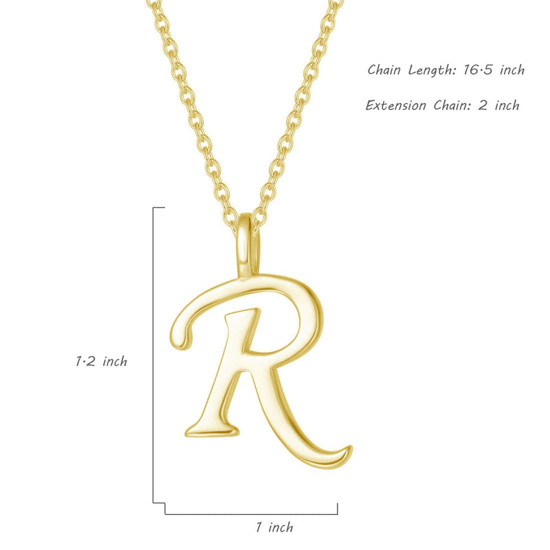 [Australia] - MOMOL Initial Pendant Necklace, 18K Gold Plated Stainless Steel High Polished Letter Necklace Delicate Personalized Monogram Name Necklace for Women Girls R 