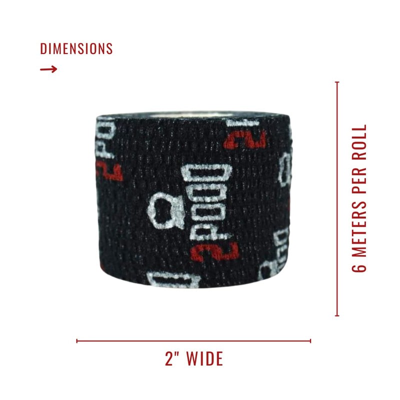 [Australia] - 2POOD Lift Heavy Thumb Tape 3-Pack | Premium Adhesive Tape for Weightlifters | Easy Stretch & Flexible for Non-Slip Lifting (Black) Black 3 Count (Pack of 1) 