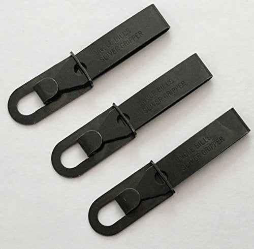 [Australia] - 3 Pack Black Oxide Uncle Bill's Sliver Gripper Precision Key Chain Tweezers 