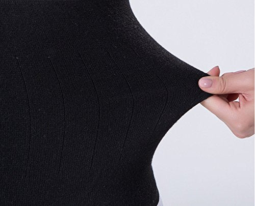 [Australia] - Elder Old People Soft Cashmere Waist Warmer Kidney Binder Thin Breathable Autumn Abdominal Warming Band Wrap Lower Back Pain Protector Brace Black 