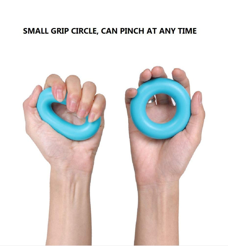 [Australia] - Grip Strength Trainer,Hand Grip Strengthener ,Forearm Grip Workout - Grip Trainer Silicone Rings for Rock Climbing, Athletes & Stress Relief & Rehabilitation, 3 Resistance Levels(3 PCS) Round 30-50lbs 