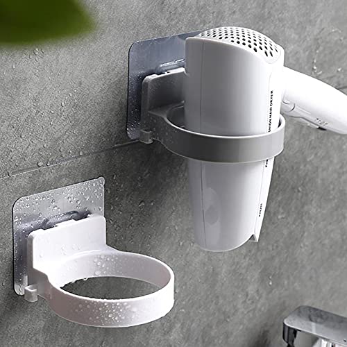 [Australia] - IKAAR 2pcs Hair Dryer & Straightener Holder Wall-Mounted Hair Dryer Holder Punch-free Bathroom Storage Rack Holder Salon Styling Hairdressing Dryer Hanger 