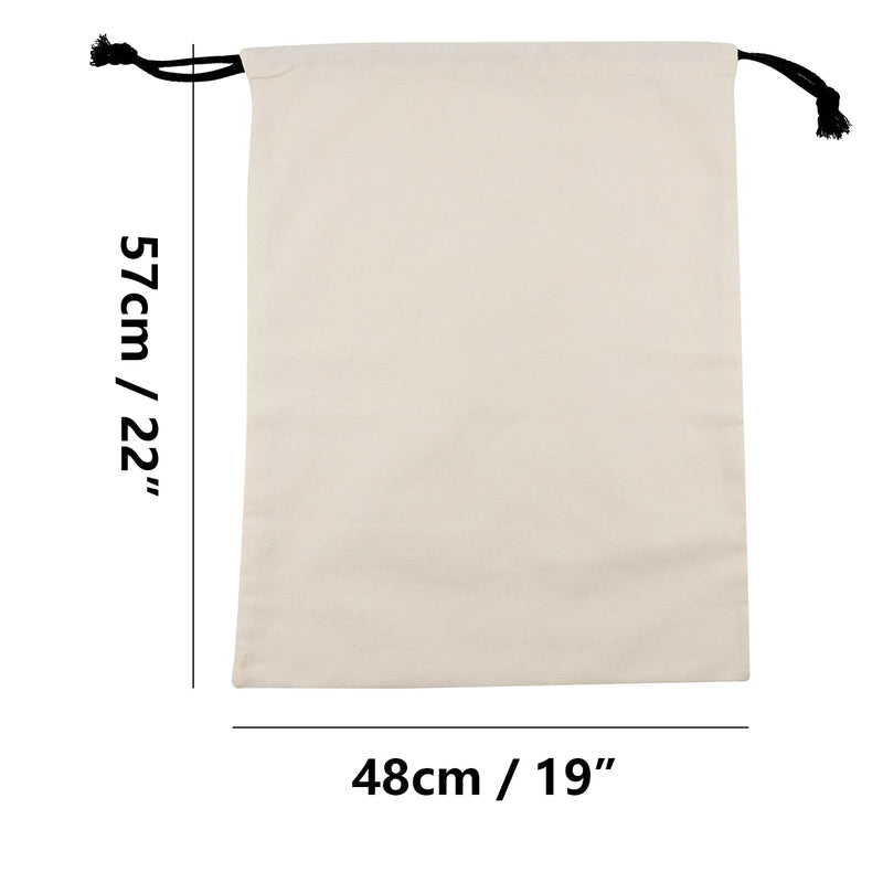 [Australia] - Set of 6 Cotton Travel Portable Shoes Storage Bags Organizer with Drawstring (6PCS L Size) 22.8 x 18.9 inches ( 58 x 48cm) 