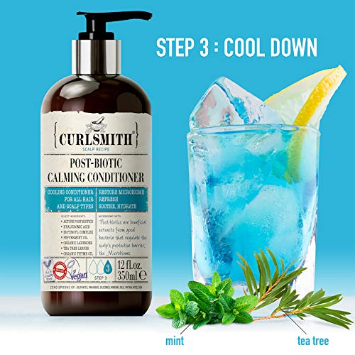 [Australia] - Curlsmith - Post-Biotic Calming Conditioner - Vegan Cooling Rinse-Out Conditioner for any Hair Type, Scalp Soothing (355ml) 