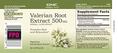 [Australia] - GNC Herbal Plus Valerian Root Extract 500 MG,50 servings 