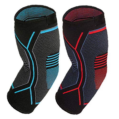 [Australia] - Xeonn Fitness Elbow/Arm Brace- Compression Support Sleeve Reduce Joint Pain (Blue, Small) Blue 