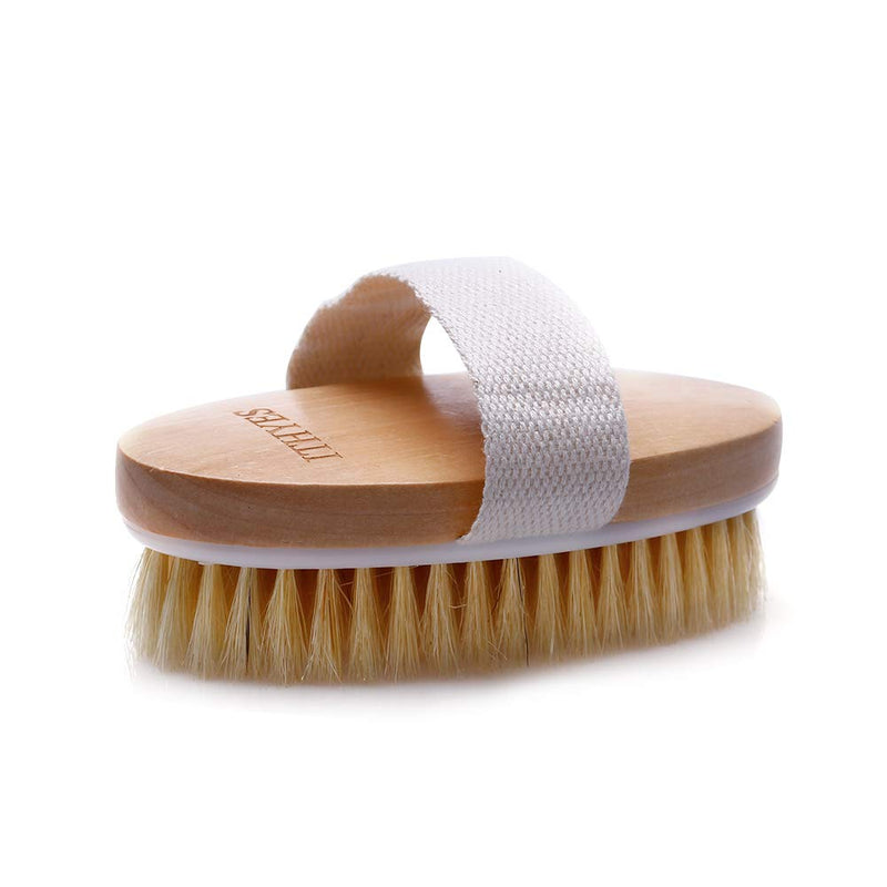 [Australia] - Ithyes Dry Brushing Body Brush Exfoliating Brush Natural Bristle bath Brush for Remove Dead Skin Toxins Cellulite,Treatment,Improves Lymphatic Functions,Exfoliates,Stimulates Blood Circulation 
